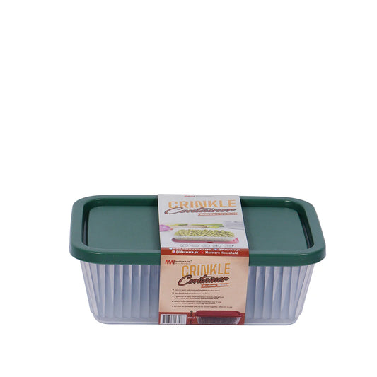 pack of 2 - Crinkle Storage Container medium (Assorted) – Medium Airtight Plastic Kitchen Jar for Snacks, Spices & Dry Food (Coffee, Brown, Teal, Green, White, Red) - Habitt