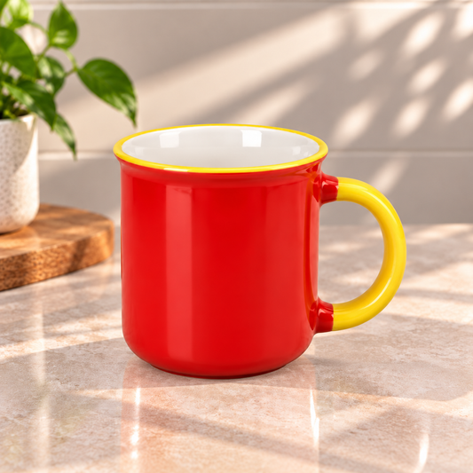 Colourful Two-Tone Ceramic Coffee Mug – Modern Tea & Coffee Cup