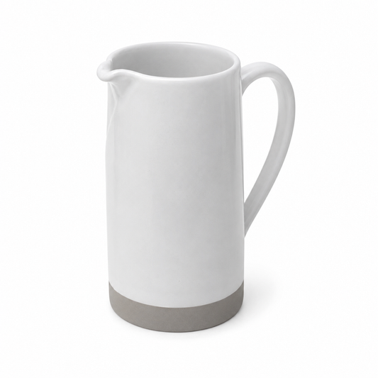 Grey Ceramic Jug – Modern Minimalist Serving Pitcher - Habitt
