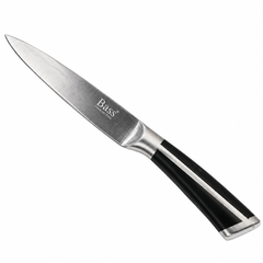 Bass Stainless Steel Kitchen Knife – 1 Piece (Black Handle)