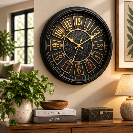 Heritage Wall Clock Trax – 14.50 Inch Plastic Luxury Decorative Wall Clock