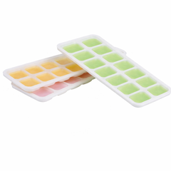 Silicone Ice Tray – 14 Cubes with Flexible Base (Assorted Colors) - Habitt