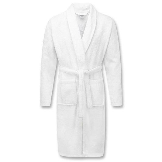 Classic White Bathrobe – 450 GSM, Small Size - Habitt