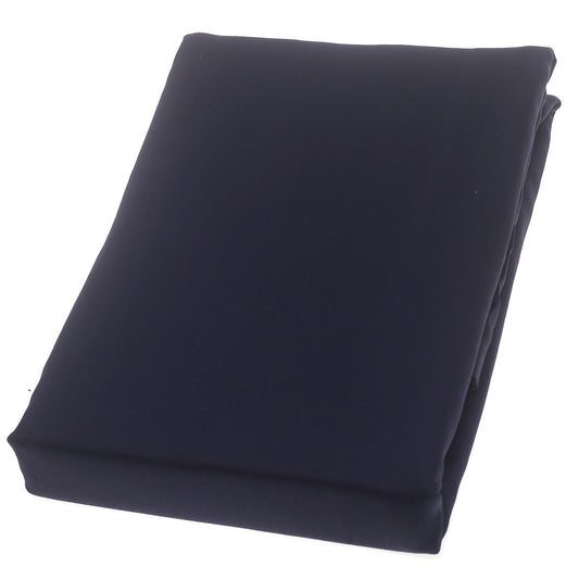 Double Bed Sheet Satin Navy Blue 96X102" Dyed - Habitt