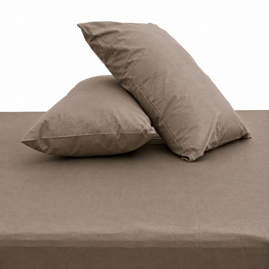 Dark Grey Dyed Double Bed Sheet 96x102" | Plain Double Bedsheet