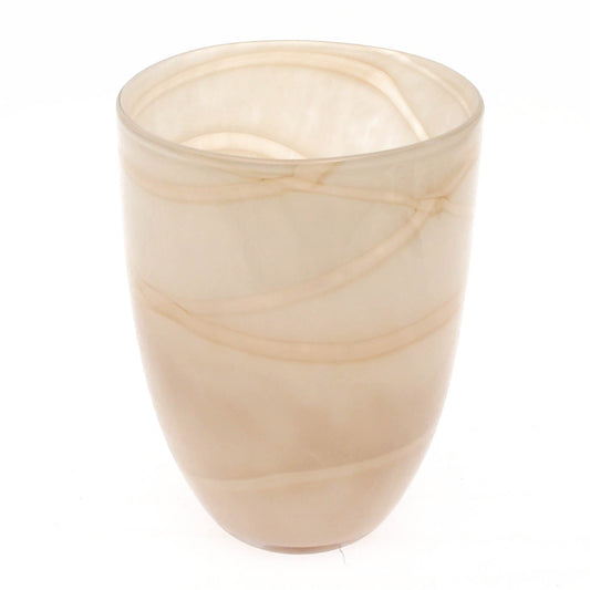 Marble Texture Color Glass Vase – Elegant Swirl Design M - Habitt