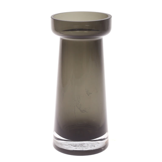 Glass Vase L Black 3.67 X 3.67 X 10 Inch HJM-018 - Habitt
