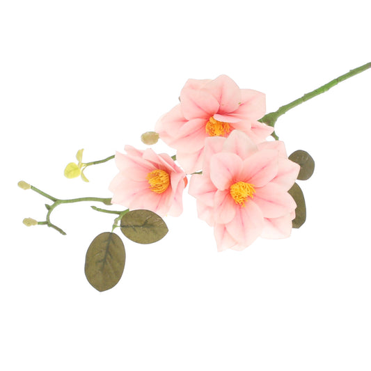 Magnolia Flower Stick – Pink (Artificial Stem) - Habitt