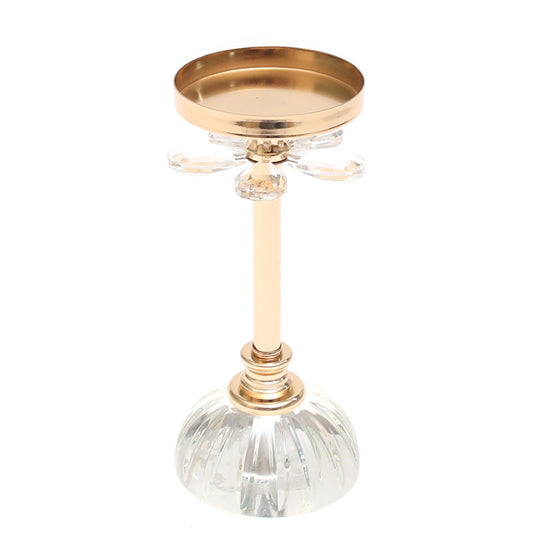 Glass Base Pillar Candle Holder – Medium - Habitt