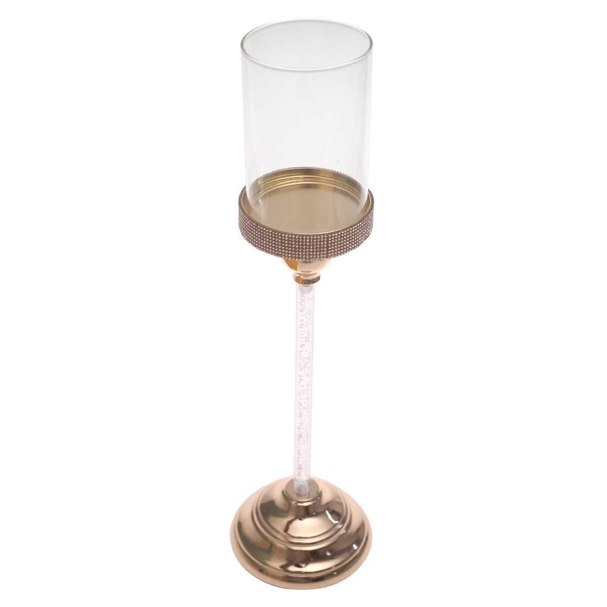 Small Gold Candle Stand – 19 Inch Decorative Metal Candle Holder - Habitt