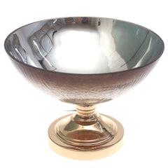 Console Piece Copper Decorative Bowl – 12 x 12 x 9 Inch Metal Accent - Habitt