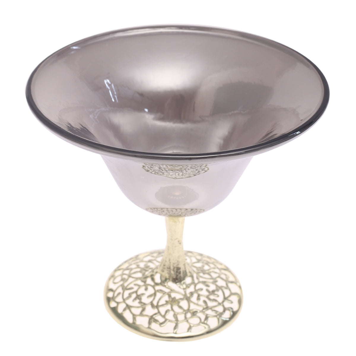 Console Piece Large Black & Silver Decorative Bowl – 10 x 9.5 Inch Metal Accent - Habitt