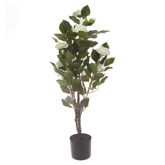 Plant Green 33-Inch Artificial Flowering Plant – Elegant Indoor Decorative Plant - Habitt