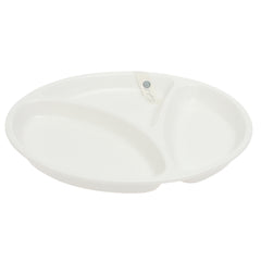 Round 3 Division Symphony Plate – Elegant White Sectioned Serving Plate - Habitt