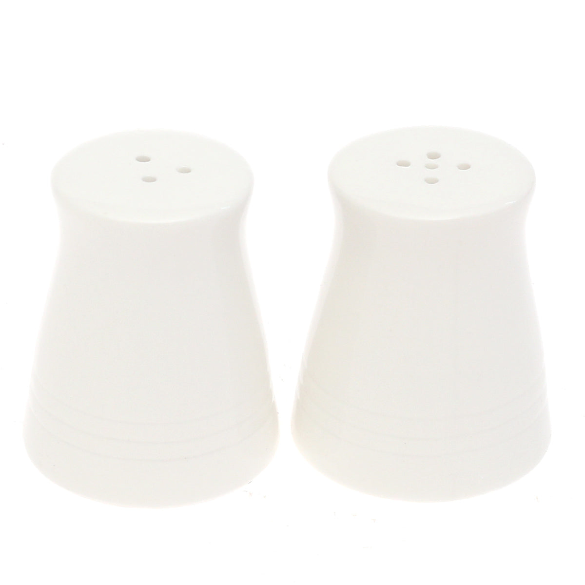 Brilliant 2 Pcs Salt & Pepper Set – Elegant White Ceramic Shakers - Habitt