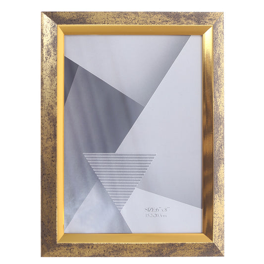 Photo Frame L Gold 7.5 X 0.5 X 9.5 Inch YSBL-015 - Habitt