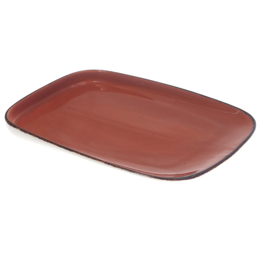 Rectangle Platter Brown 10 X 6.5 Inch Yll-46 - Habitt