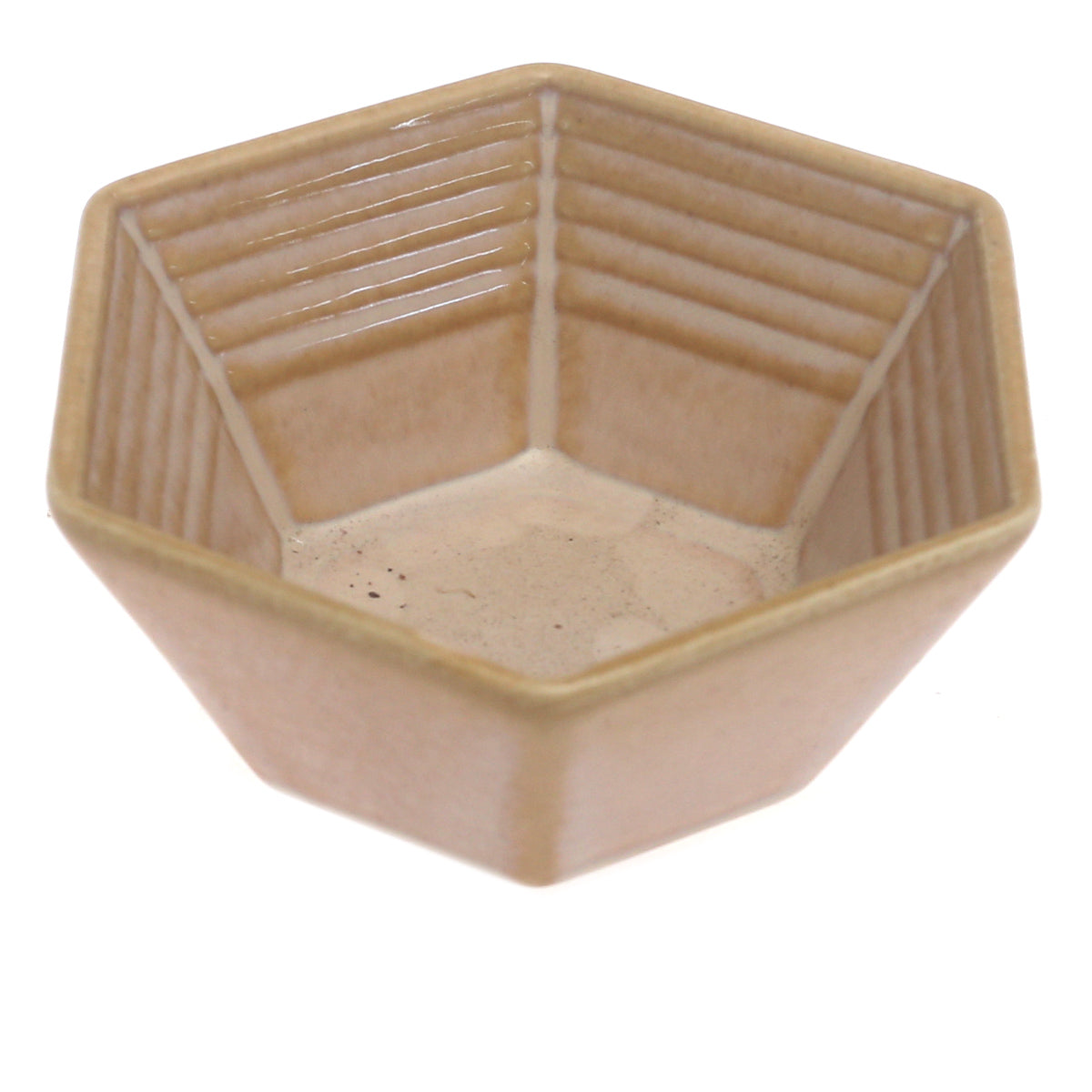 Beige Decorative Ceramic Bowl – Minimalist Table & Console Accent, 5 x 5 Inch - Habitt