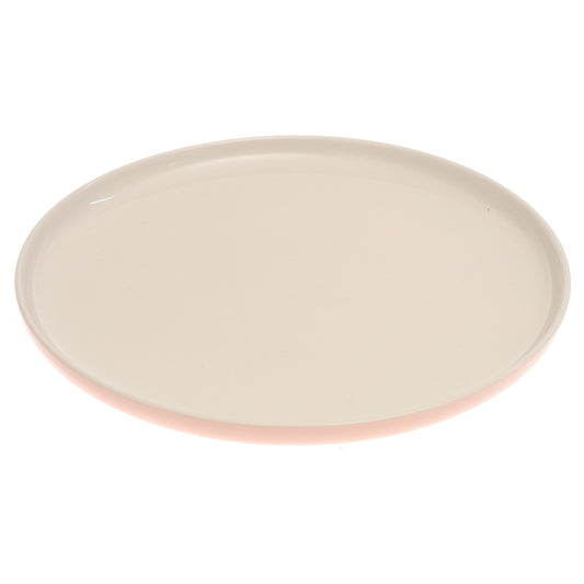 White & Pink Dinner Plate – 10 Inch Food-Safe Plate - Habitt