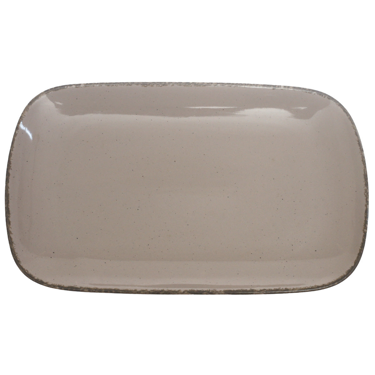 Grey Rectangular Serving Platter – 8 x 13 Inch | Rustic Glazed Tableware - Habitt