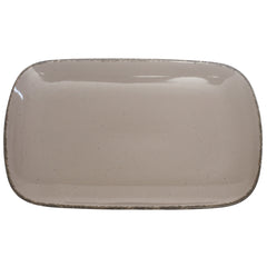 Grey Rectangular Serving Platter – 8 x 13 Inch | Rustic Glazed Tableware - Habitt
