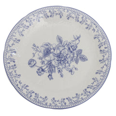 Blue & White Floral Quarter Plate 8 Inch – Classic Ceramic Side Plate - Habitt
