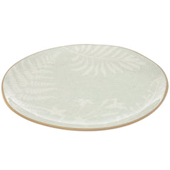 Quarter Plate – Green Ceramic Plate with Gold Rim | 8 Inch - Habitt