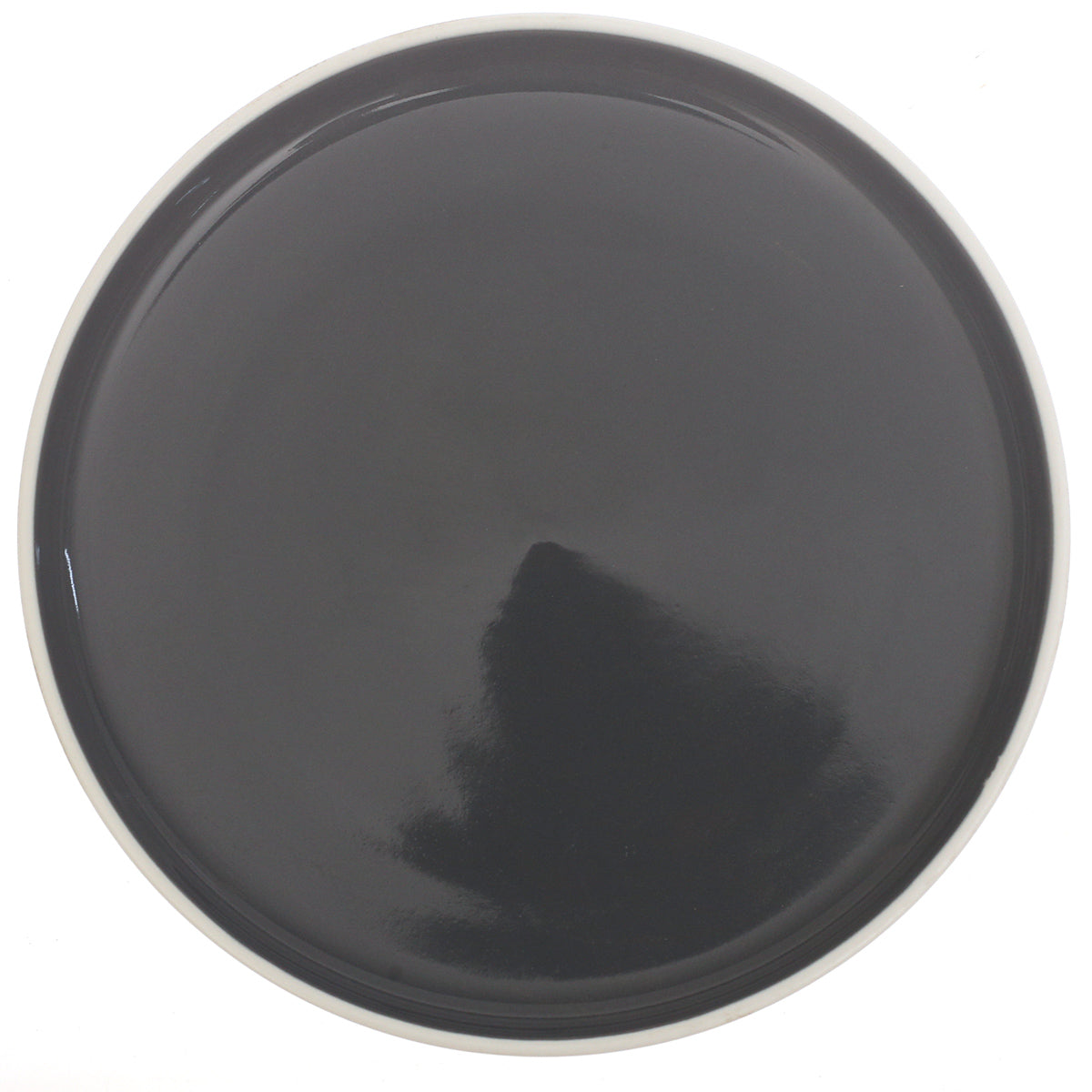 Grey Ceramic Quarter Plate 8 Inch – Modern Glossy Side Plate - Habitt