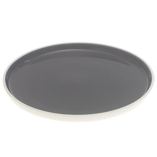 Grey Ceramic Quarter Plate 8 Inch – Modern Glossy Side Plate - Habitt