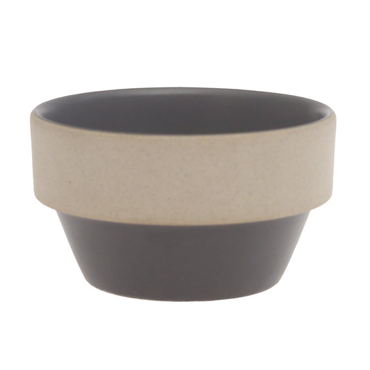 Grey Ceramic Sauce Dish – 3 Inch Modern Two-Tone Dipping Bowl - Habitt