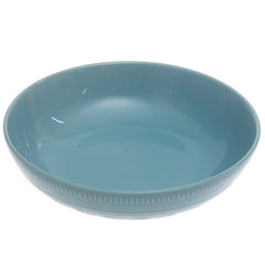 Aqua Ceramic Serving Bowl – 9 Inch Glossy Everyday Serving Bowl - Habitt