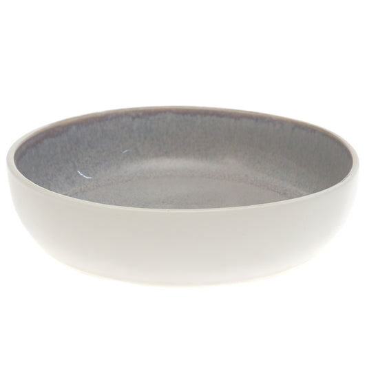 Serving Bowl Green & White 8 Inch – Rustic Ceramic Serving & Salad Bowl - Habitt
