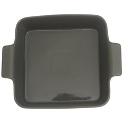 Black Ceramic Square Serving Dish 10 x 10 Inch – Modern Deep Baking & Serving Dish with Handles - Habitt