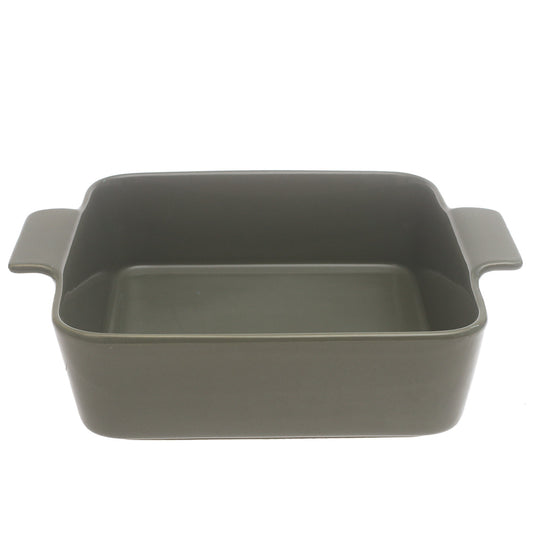 Black Ceramic Square Serving Dish 10 x 10 Inch – Modern Deep Baking & Serving Dish with Handles - Habitt