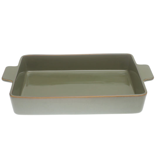 Serving Dish Green 9.5 × 13 Inch – Large Rectangular Ceramic Serving & Baking Dish - Habitt