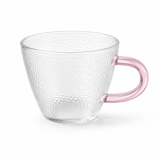 Transparent Glass Mug – Assorted Colors