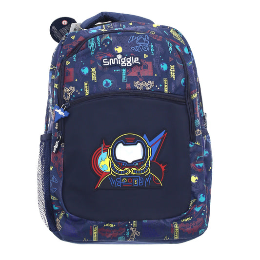 Smiggle Large School Bag – Space Hero Edition (Navy Multicolor) - Habitt