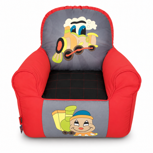 Kids Bean Sofa – Red Cartoon Bean Bag Chair | Soft & Comfortable