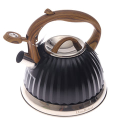 Haus Roland Whistling Kettle – 6-1 (Black with Wood Finish Handle) - Habitt