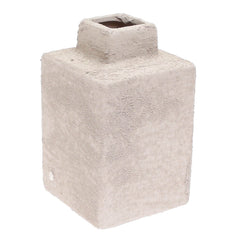 Textured Square Decorative Vase – Medium (005) - Habitt