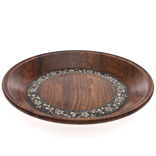 Handcrafted Wooden Dish – 18" x 2.5" - Habitt