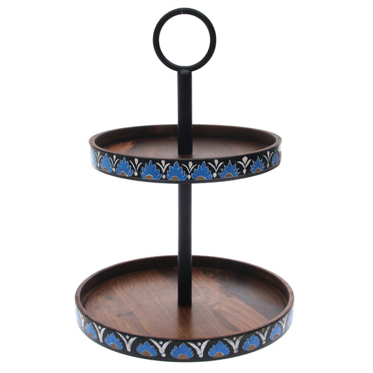 Handcrafted Wooden Pastry Stand – 2 Tier (12" x 16") - Habitt