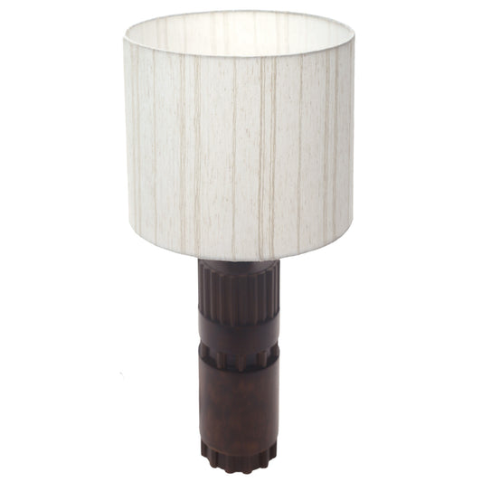 Linear Wooden Table Lamp Warm Boho Bedside & Living Room Accent Light - Habitt