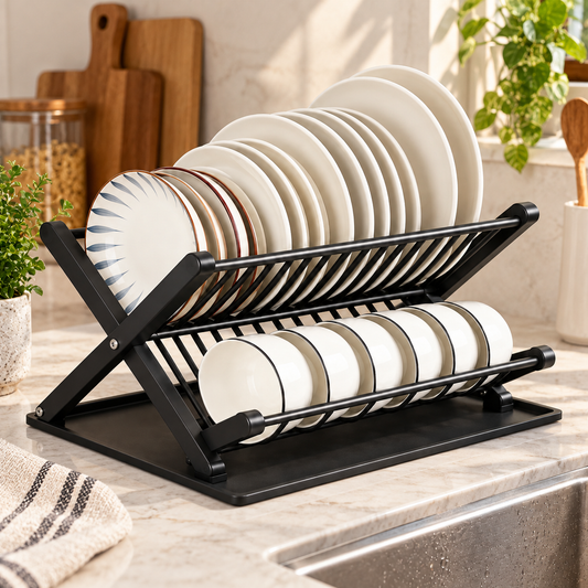 Assorted Dish Drying Rack with Steel Pipes