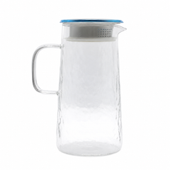 Steel Lid Glass Jug 1300ML – Elegant Water & Beverage Pitcher