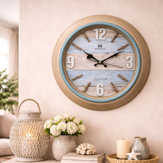 Heritage Wall Clock Ocean – Coastal Style Decorative Wall Clock - Habitt