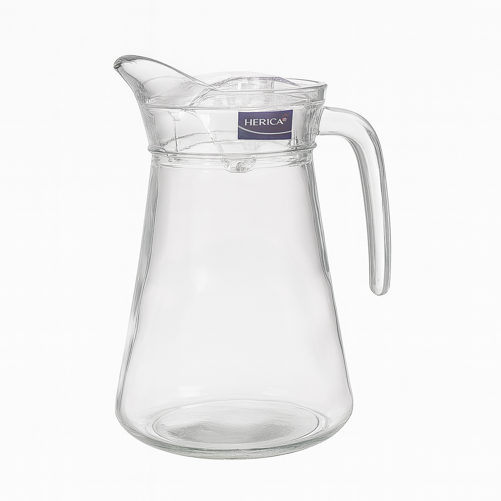 Wide-Base Clear Glass Jug – 1 Piece (1580 mL) - Habitt