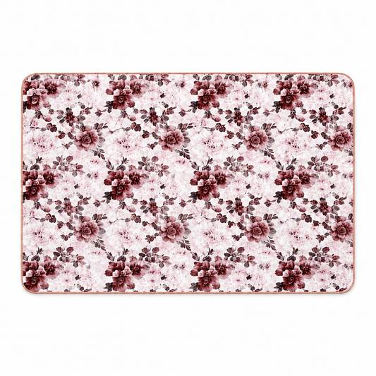 Elegant Floral Table Mat – Soft Pink Rose Design Rectangular Placemat
