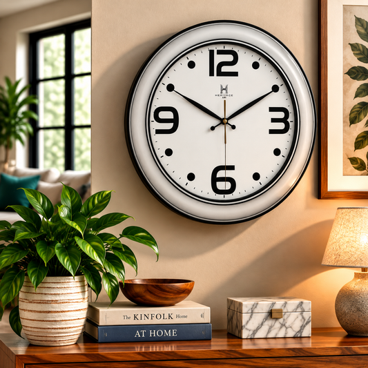 Heritage Wall Clock Dynamite Plain 22’’ – Premium Large Round Analog Wall Clock