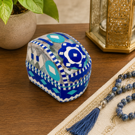 Chamak Patti Digital Tasbeeh Counter with Storage Box – Electronic Finger Prayer Counter with LED Display | Portable Digital Zikr Counter